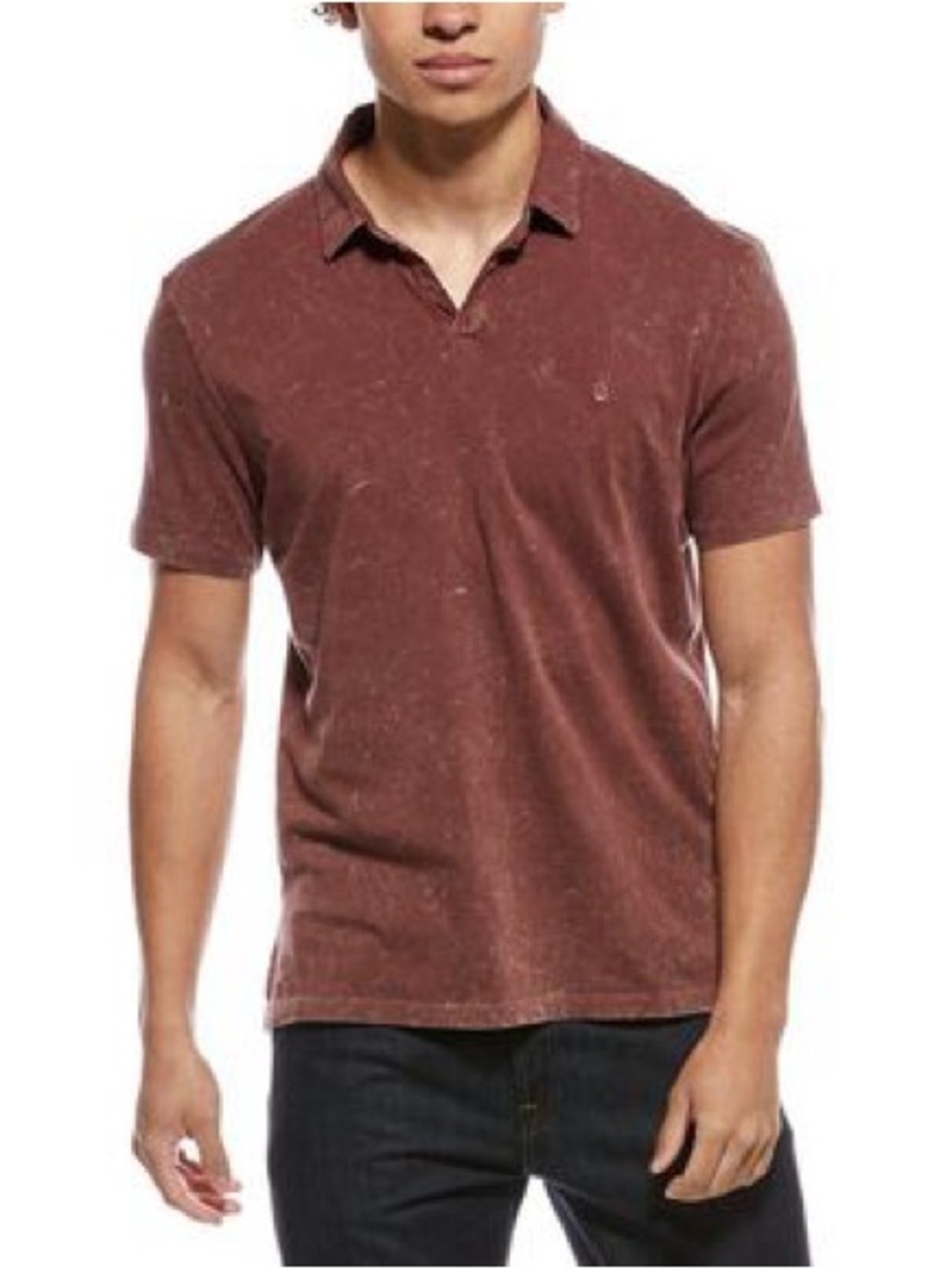 John Varvatos Maroon Short-Sleeve Polo